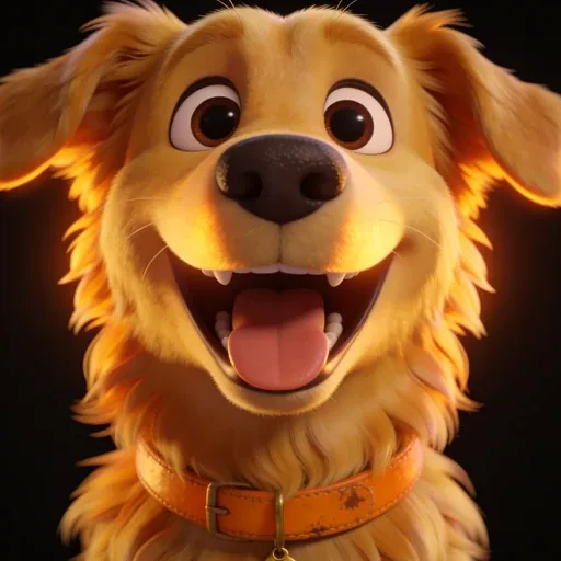 Biscuit, a custom AI character: a joyful dog companion