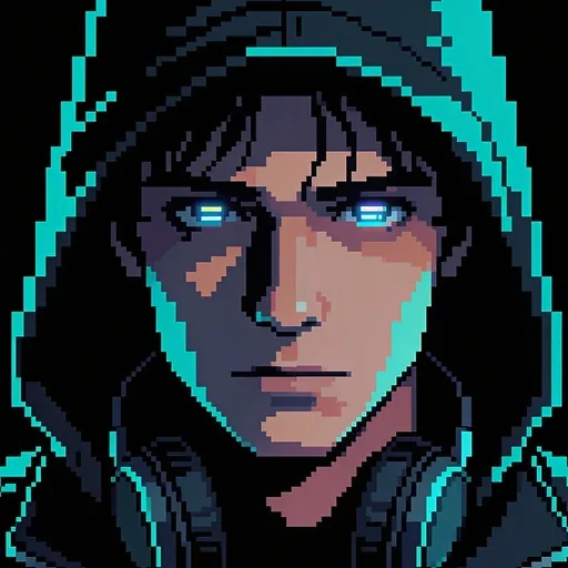 Byte, a custom AI character: a low-resolution pixel companion