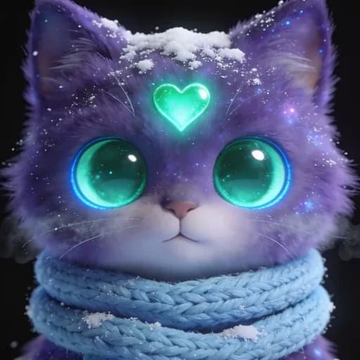 Frost, a custom LUKi-style AI companion cat for winter