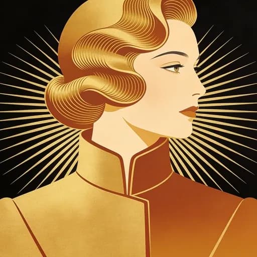 Marlowe, a custom AI character: old-Hollywood glamour in a gown